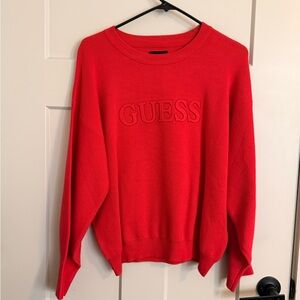 GUESS Bold Embossed RN Sweater
